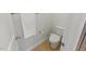 Cozy powder room with toilet, neutral colors, and tile flooring at 776 Legend Oaks Dr, Chapel Hill, NC 27517