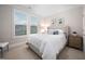 Inviting bedroom with a plush bed, neutral color scheme, and bright windows, creating a calming atmosphere at 829 Churton Pl, Cary, NC 27518