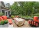Inviting outdoor patio with seating area, perfect for entertaining and enjoying the serene backyard at 1009 Blue Larkspur Ave, Wake Forest, NC 27587