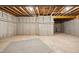 Unfinished basement space ready for customization at 1030 Steinbeck Dr, Durham, NC 27703