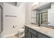 Bathroom features granite vanity, tile floor and a glass shower at 1030 Steinbeck Dr, Durham, NC 27703