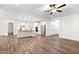Open concept living space with kitchen island and lots of room for entertaining at 1030 Steinbeck Dr, Durham, NC 27703