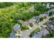 Aerial view of 12424 Beauvoir showing the surrounding neighborhood and landscape at 12424 Beauvoir St, Raleigh, NC 27614