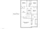 Detailed second floorplan showcasing the layout of the home's bedrooms and laundry at 152 Chauncey Cir, Chapel Hill, NC 27516