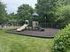 Community playground features a slide, climbing structure, and play surface at 2018 Grassy Banks Dr, Raleigh, NC 27610
