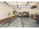 Spacious garage with epoxy flooring, well-organized cabinets, and plenty of room for storage and parking at 203 Witheridge Ct, Apex, NC 27502