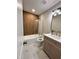 Stylish bathroom featuring modern fixtures, a glass-enclosed shower, and vanity at 2200 Wyman Pl, Durham, NC 27707