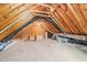 Unfinished attic space with exposed wooden beams and ductwork at 231 Heather Bluffs Dr, Garner, NC 27529