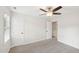 Neutral bedroom with ceiling fan, neutral carpet and fresh, neutral paint at 231 Heather Bluffs Dr, Garner, NC 27529