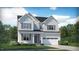 Charming two-story home featuring white siding, gray shutters, and a well-manicured front lawn at 2968 Hanging Valley Way, Wake Forest, NC 27587