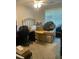 Bedroom features a ceiling fan, window, and wrought iron bed frame at 3000 Centennial Woods Dr # 302, Raleigh, NC 27603