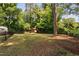 Private backyard featuring a storage shed and fenced perimeter, ideal for outdoor enjoyment at 3210 Merriman Ave, Raleigh, NC 27607