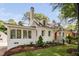 Exterior view of home with brick chimney, multiple windows, and a red front door at 3210 Merriman Ave, Raleigh, NC 27607