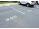 Close-up of numbered parking spaces, ensuring convenient resident parking at 365 Red Elm Dr, Durham, NC 27713