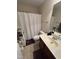 Bathroom with a vanity, toilet, and a shower with a white shower curtain at 3713 Coach Lantern Ave Ave, Wake Forest, NC 27587