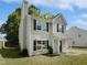 Charming two-story home with a chimney, well-maintained lawn, and inviting curb appeal at 4509 Cobble Creek Ln, Raleigh, NC 27616