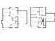 Blueprint of home floor plan, levels one and two at 4509 Cobble Creek Ln, Raleigh, NC 27616