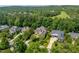 Beautiful aerial view of a suburban neighborhood with lush green trees and well-maintained lawns at 671 Bear Tree Crk, Chapel Hill, NC 27517