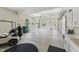 Spacious garage featuring ample natural light, storage cabinets, and room for a golf cart at 671 Bear Tree Crk, Chapel Hill, NC 27517