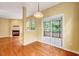 Living room featuring a fireplace and sliding glass doors leading to the porch at 921 Shefford Town Dr, Rolesville, NC 27571
