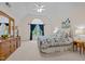 Primary bedroom with vaulted ceiling, decorous window and furniture at 1004 Staffield Lane Ln, Chapel Hill, NC 27516