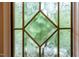 Close-up of decorative glass in the home's front door at 1004 Staffield Lane Ln, Chapel Hill, NC 27516