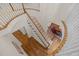 Elegant staircase with carpet runner and hardwood landing at 1004 Staffield Lane Ln, Chapel Hill, NC 27516