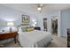 Relaxing bedroom featuring ensuite bathroom and walk-in closet access at 105 Spring Bud Dr, Cary, NC 27513