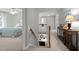 Upstairs hallway with view of the bedroom at 105 Spring Bud Dr, Cary, NC 27513