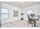 Home office featuring a modern desk, comfortable chair, and neutral decor at 112 Filigree Way, Durham, NC 27713