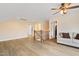 Bonus room featuring wood floors, recessed lighting, a staircase and comfortable seating at 13 Nettletree Creek Ct, Youngsville, NC 27596