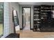 Large walk-in closet with extensive storage, shelving, and a full-length mirror at 13121 Melvin Arnold Rd, Raleigh, NC 27613