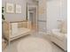 Neutral Bedroom featuring a wooden crib, white rug, and moon-and-stars decor at 1480 Big Leaf Loop, Apex, NC 27502