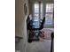 Home office nook with a desk, chair, computer, and a door leading to the outside at 1633 Snow Mass Way, Durham, NC 27713