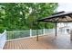 Deck with white railing and gazebo offers great outdoor space at 18 Gwendolyn Cir, Durham, NC 27703