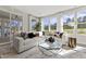 Bright living room with comfortable seating, modern decor, and scenic views through large windows at 2006 Kapalua Way # 190, Durham, NC 27703