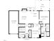 First floor plan showing layout of rooms including the kitchen, living room, and primary bedroom at 205 Town Creek Dr, Cary, NC 27519