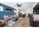 Open concept living area showcasing a modern kitchen, dining space, and a cozy living room with stylish decor at 224 Daniel Ridge Rd, Wendell, NC 27591