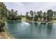 Community pond with fountain and recreation area; picturesque and inviting at 224 Daniel Ridge Rd, Wendell, NC 27591
