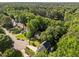 Aerial view of the home surrounded by lush greenery, showcasing the property's peaceful and private setting at 2645 Ridgewell Ct, Raleigh, NC 27613