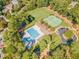 Community amenities include a pool, tennis courts and a recreation field, surrounded by lush landscaping and trees at 268 The Preserve Trl, Chapel Hill, NC 27517