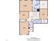 Upstairs floor plan displaying bedrooms, bathrooms, closets, and hallway dimensions with measurements at 3413 Fairstone Rd, Wake Forest, NC 27587