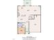 First floor plan featuring kitchen, living room, bedroom, screened porch, and garage at 3413 Fairstone Rd, Wake Forest, NC 27587