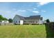 Spacious backyard with a well-maintained lawn and wooden fence, ideal for relaxation and entertainment at 3417 Aspen Rd, Rocky Mount, NC 27804