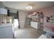 bedroom with loft bed, built-in storage, and whimsical decor at 412 Ashdale Dr, Fuquay Varina, NC 27526