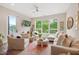 Bright living room with large windows, neutral tones, comfortable seating, and stylish decor at 515 N Churton St # Ste 201, Hillsborough, NC 27278