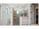 Walk-in shower with stone floor and built-in shelves at 603 Hawks Ridge Ct, Apex, NC 27539
