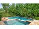 Stunning pool and spa with mature landscaping for privacy at 603 Hawks Ridge Ct, Apex, NC 27539