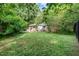 Expansive backyard featuring a well-manicured lawn and mature trees at 603 Kildaire Farm Road Rd, Cary, NC 27511
