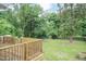 Relaxing backyard view from the wooden deck; ideal for enjoying quiet time at 612 Dunbar St, Durham, NC 27701